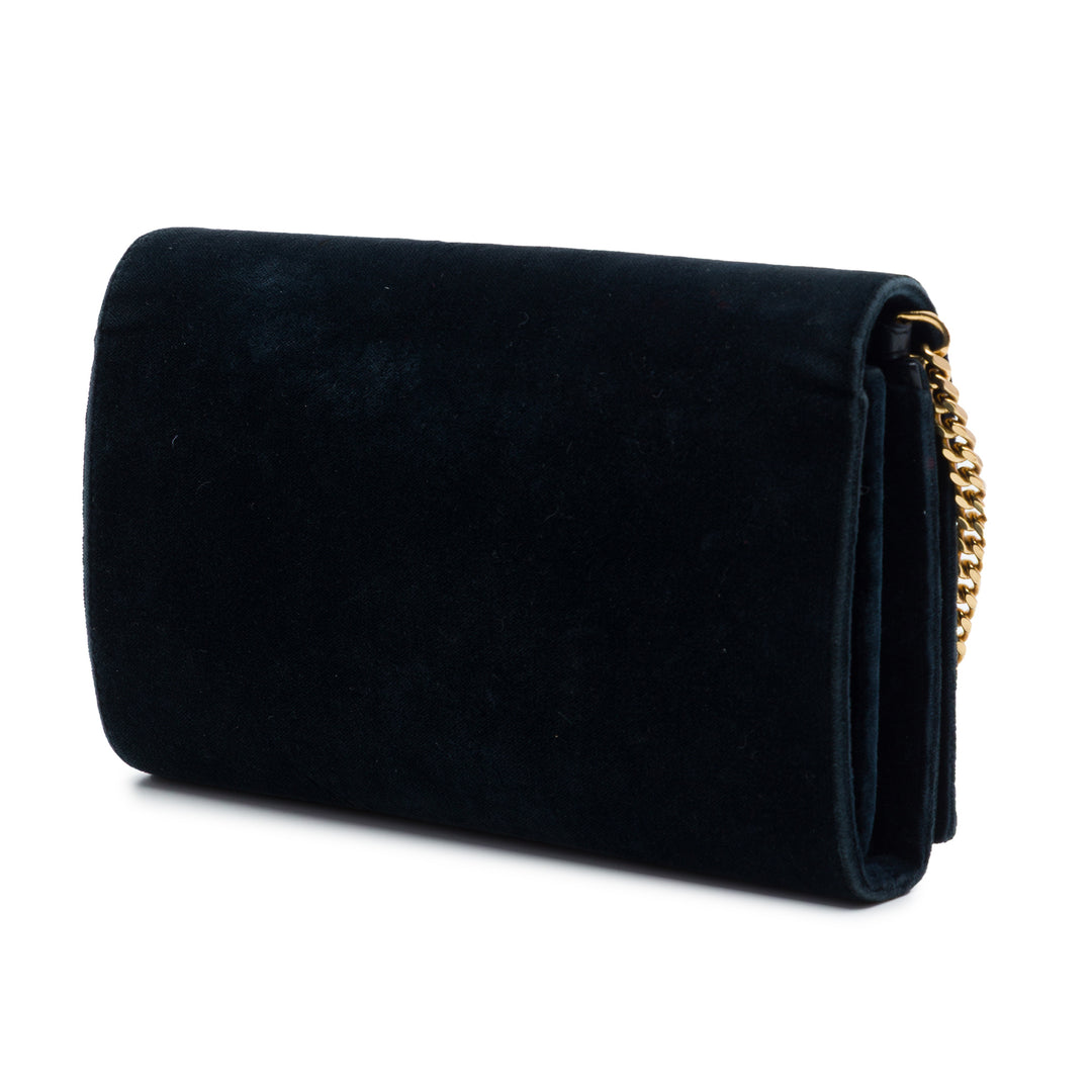Saint Laurent Daim Monogram Kate Chain Portefeuille