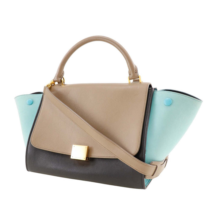 Celine Small Tricolor Cuir Trapeze Sac