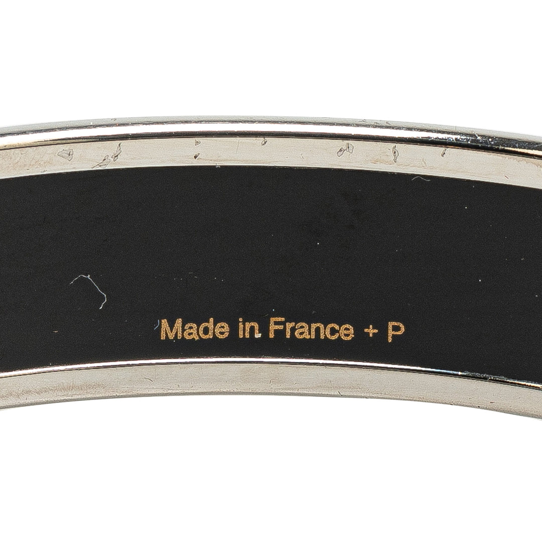 Narrow Caleche Enamel Bangle 62 Black - Gaby Paris