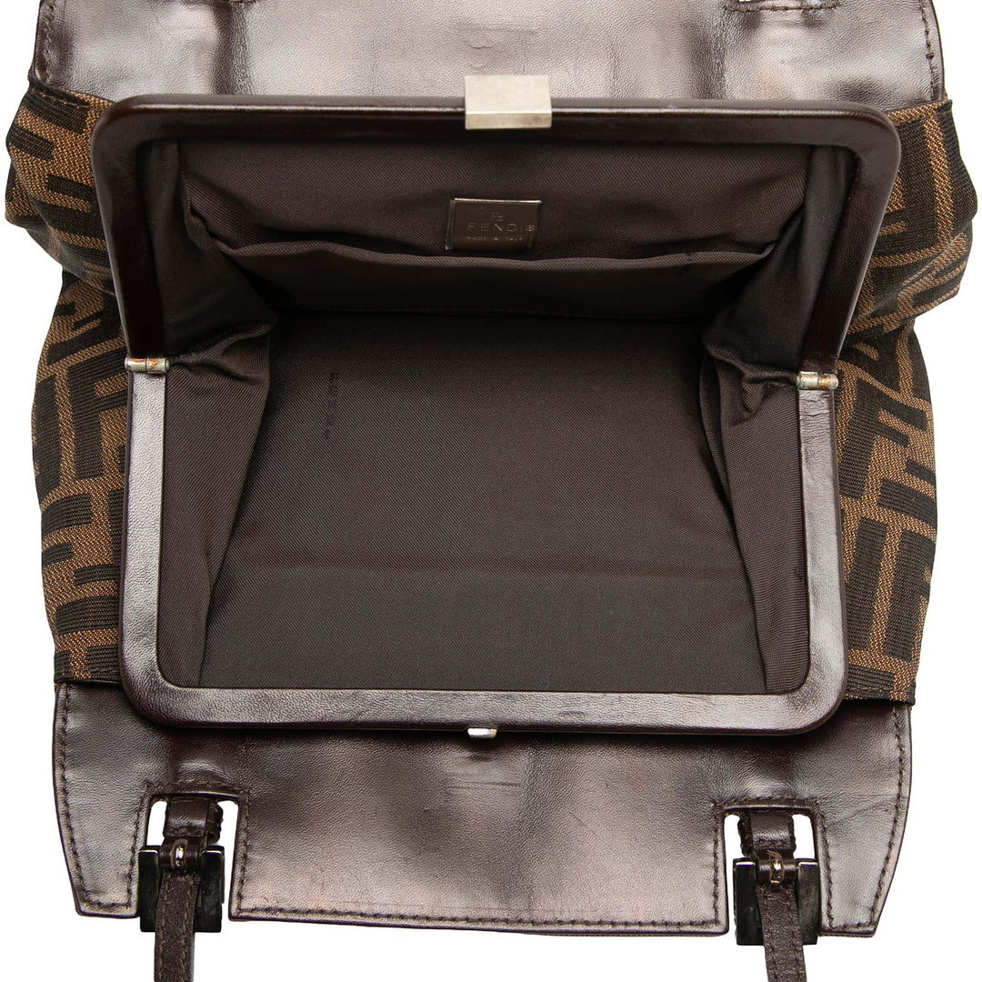 Fendi Zucca Sac Petit Marron – vue 4 – GABY PARIS