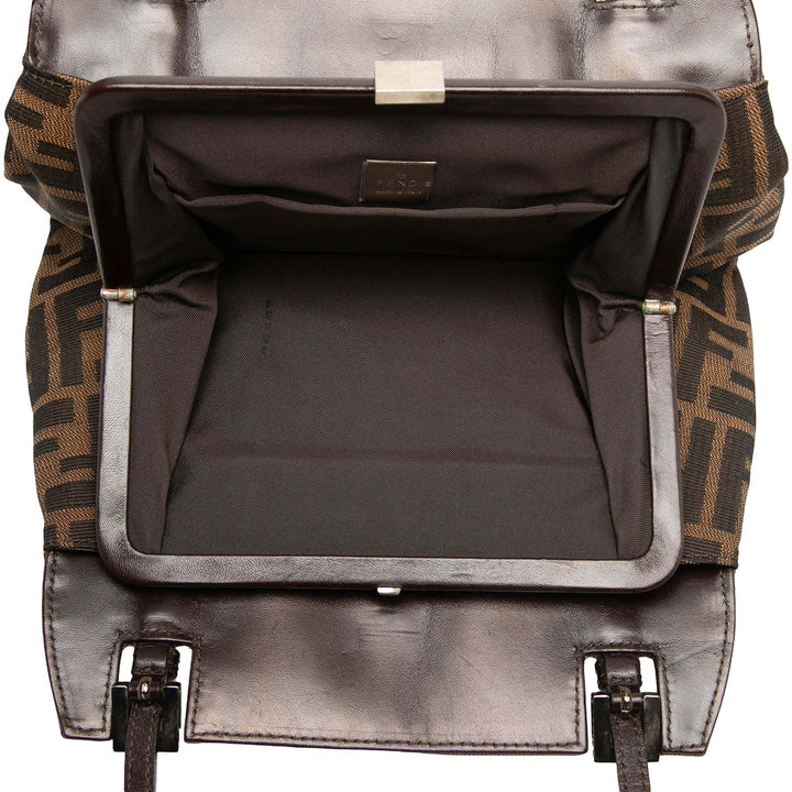 Fendi Zucca Sac Petit Marron – vue 4 – GABY PARIS