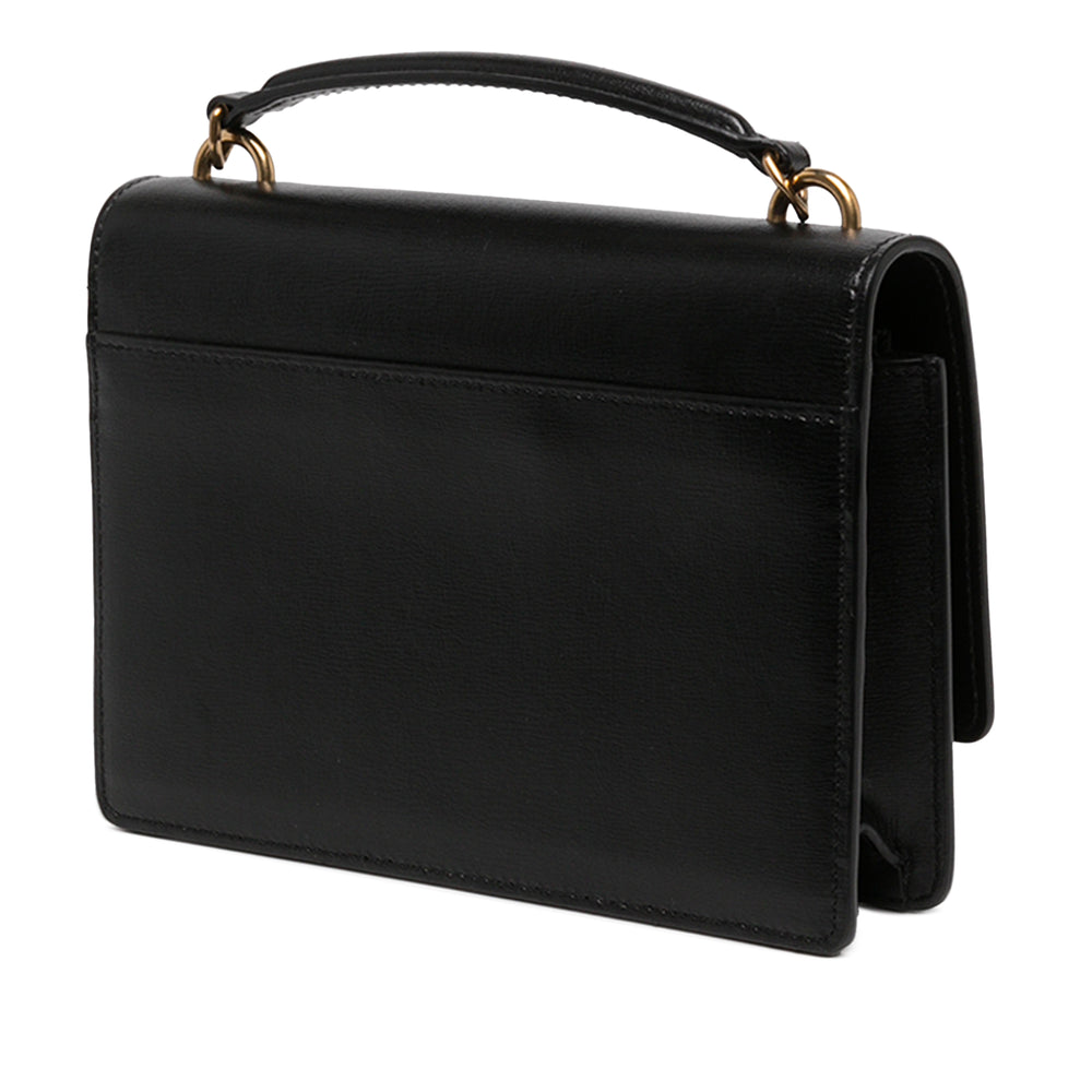 Saint Laurent Sac à main Sunset à Moyen Cuir de veau Noir – vue 2 – GABY PARIS