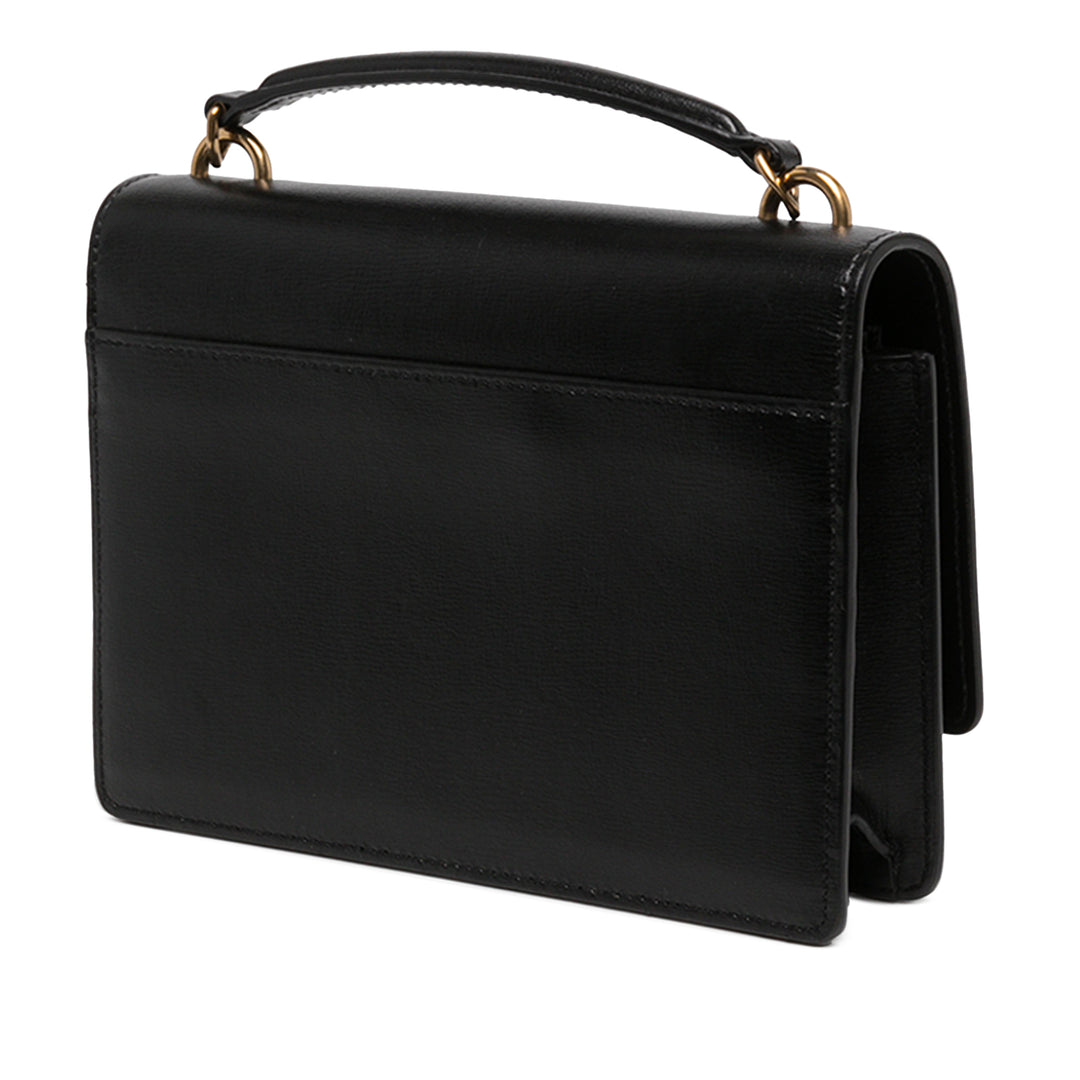 Saint Laurent Sac à main Sunset à Moyen Cuir de veau Noir – vue 2 – GABY PARIS