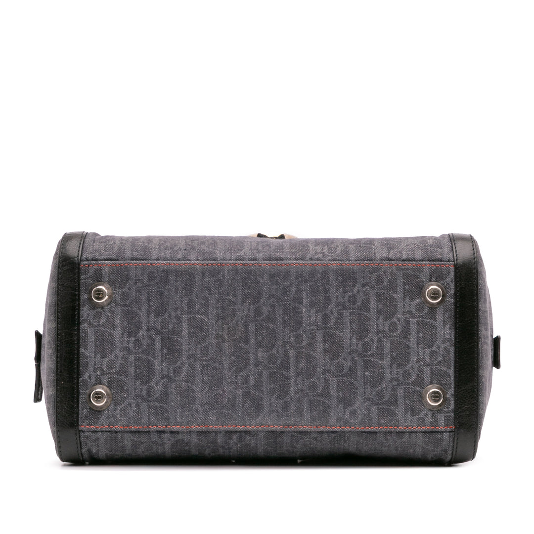 Diorissimo Trotter Denim Flight Boston Bag Blue - Gaby Paris