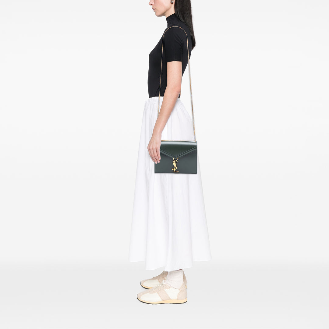 Saint Laurent Smooth Cuir de veau Monogram Cassandra Clasp Sac