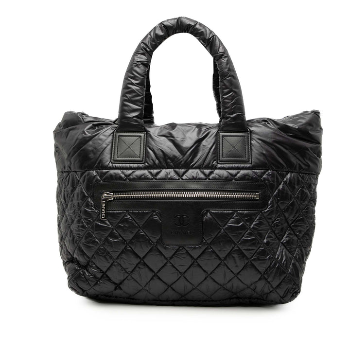 Chanel Matelassé Réversible Coco Cocoon Cabas Moyen Nylon