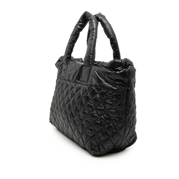 Chanel Matelassé Réversible Coco Cocoon Cabas Moyen Nylon