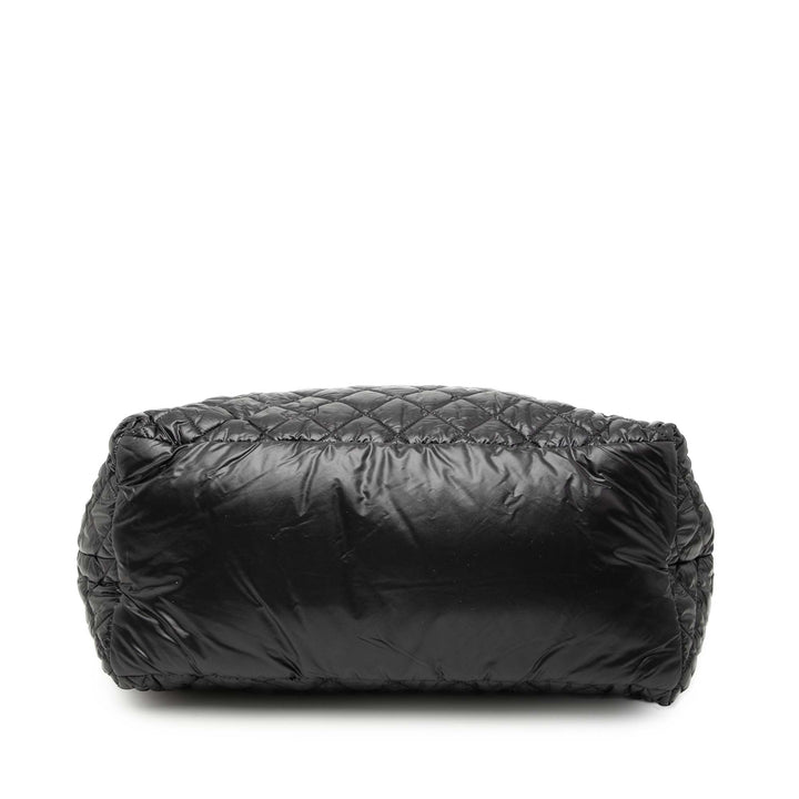 Chanel Matelassé Réversible Coco Cocoon Cabas Moyen Nylon