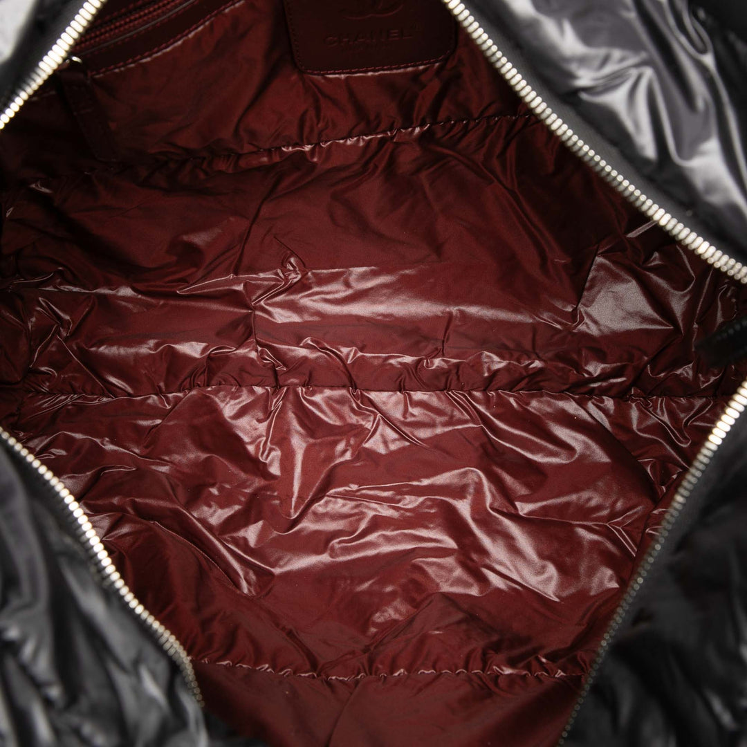 Chanel Matelassé Réversible Coco Cocoon Cabas Moyen Nylon