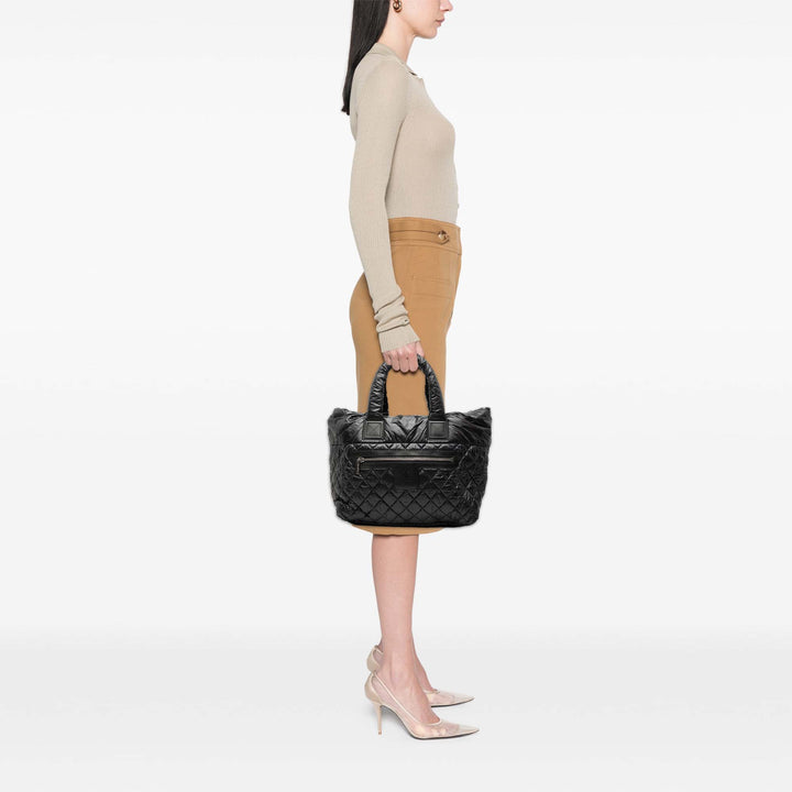 Chanel Matelassé Réversible Coco Cocoon Cabas Moyen Nylon