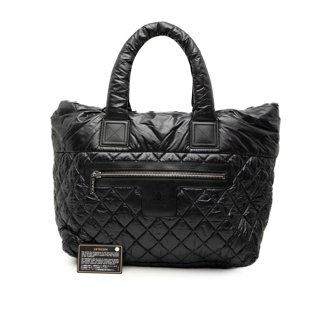 Chanel Matelassé Réversible Coco Cocoon Cabas Moyen Nylon