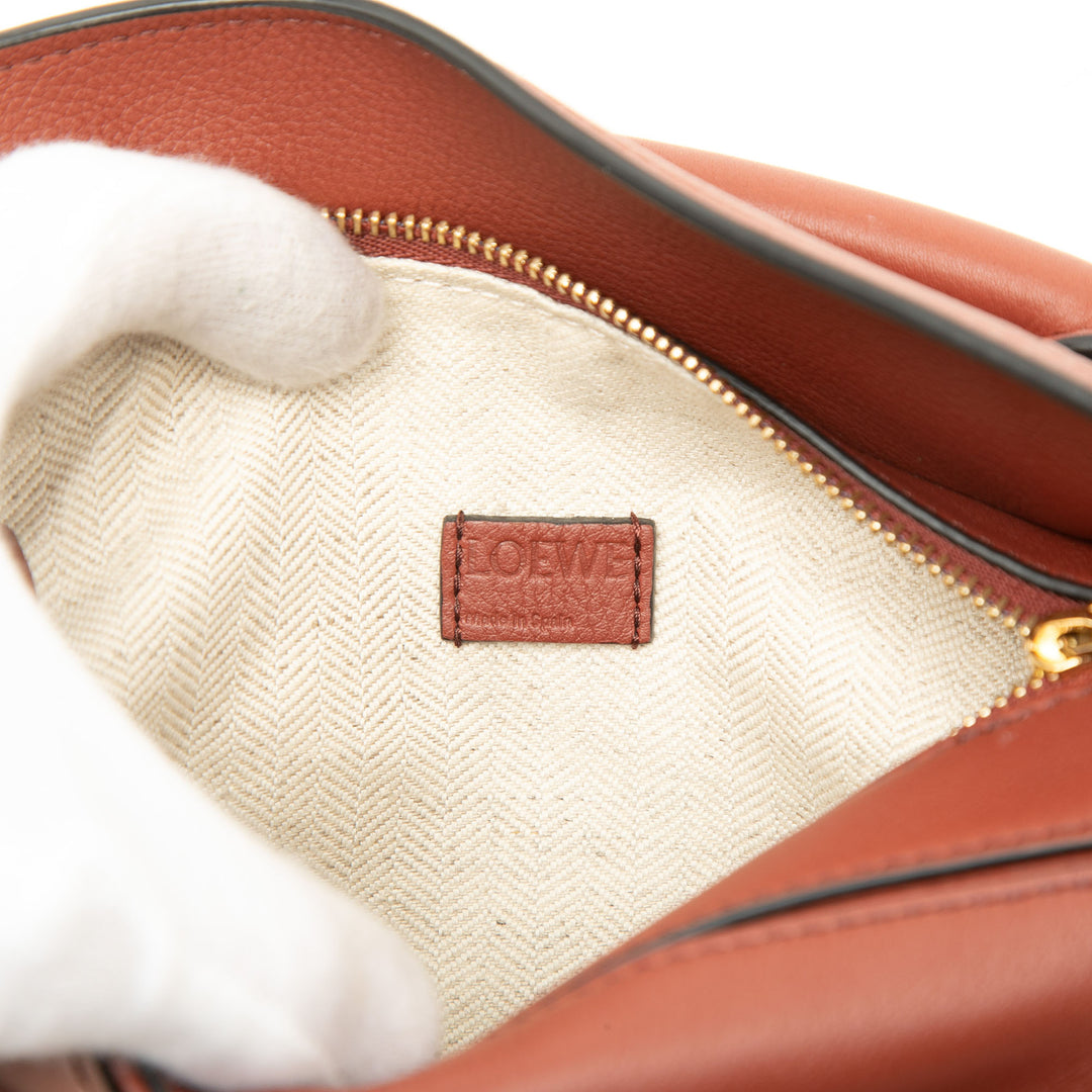 LOEWE Sac à main Tricolore Puzzle Mini Cuir de veau Marron – vue 5 – GABY PARIS