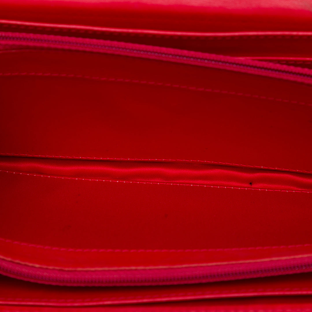 Chanel Classic East West Wallet on Chain Cuir d'agneau Rouge – vue 4 – GABY PARIS