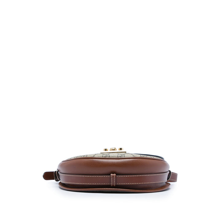 Gucci GG Supreme Saddle Padlock Sac porté croisé