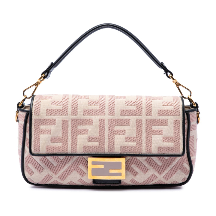 Fendi Zucca brodé Toile Baguette Sac