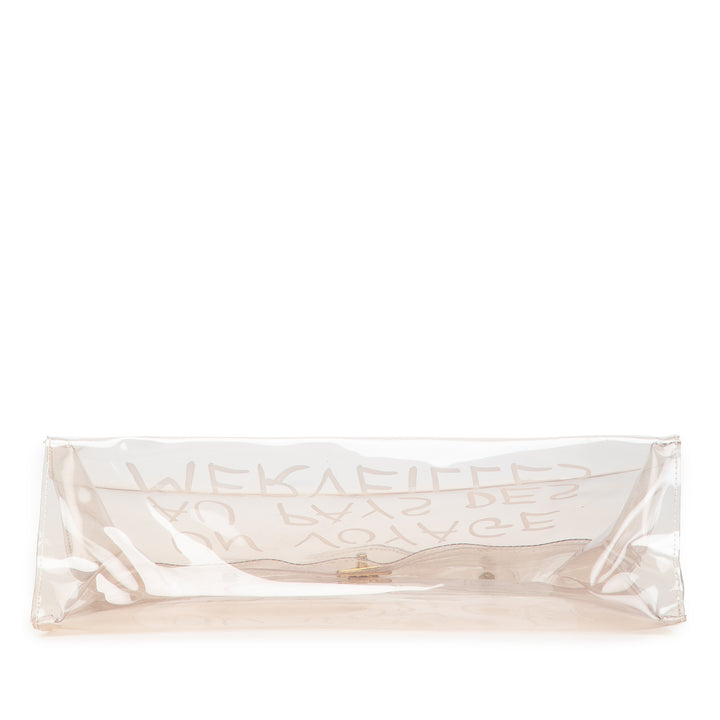 Vinyl Souvenir De L Exposition Kelly Handbag White - Gaby Paris