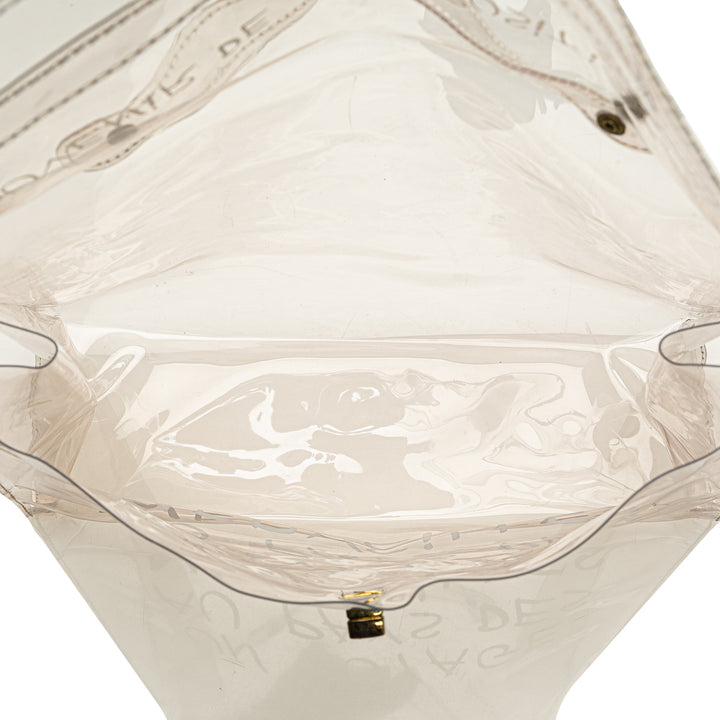 Vinyl Souvenir De L Exposition Kelly Handbag White - Gaby Paris