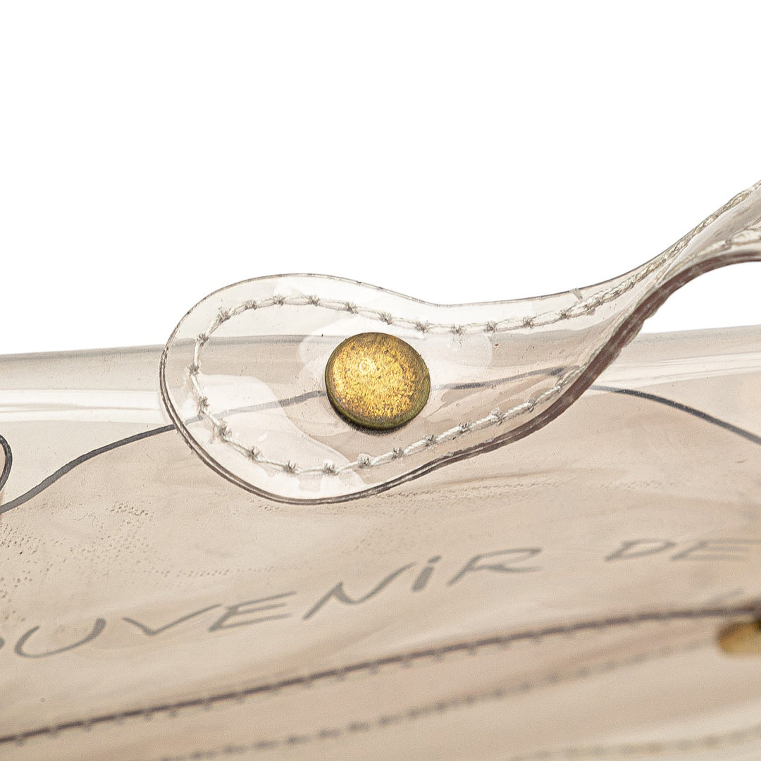 Vinyl Souvenir De L Exposition Kelly Handbag White - Gaby Paris