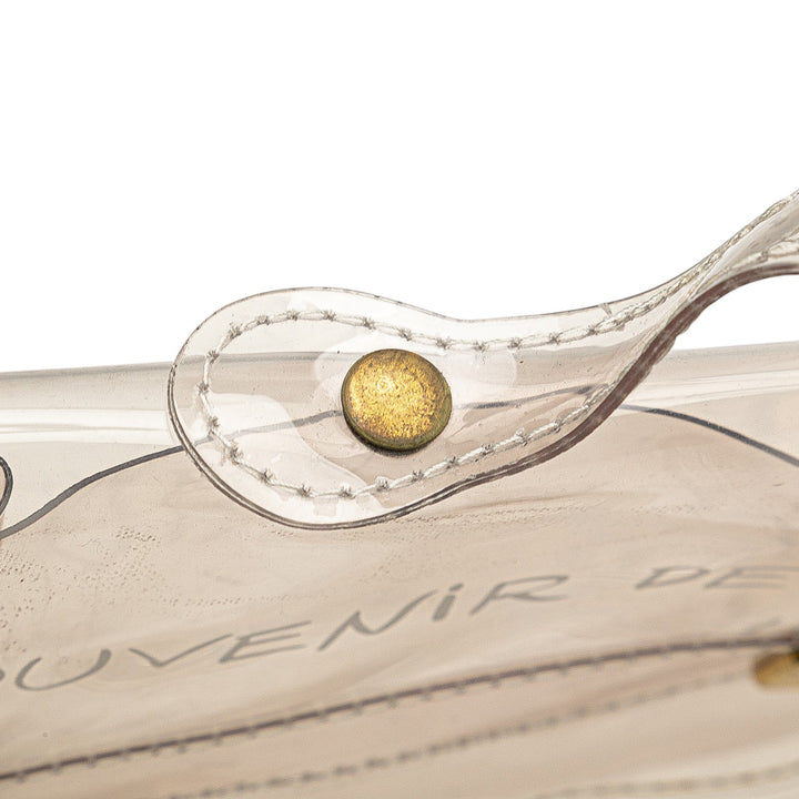 Vinyl Souvenir De L Exposition Kelly Handbag White - Gaby Paris