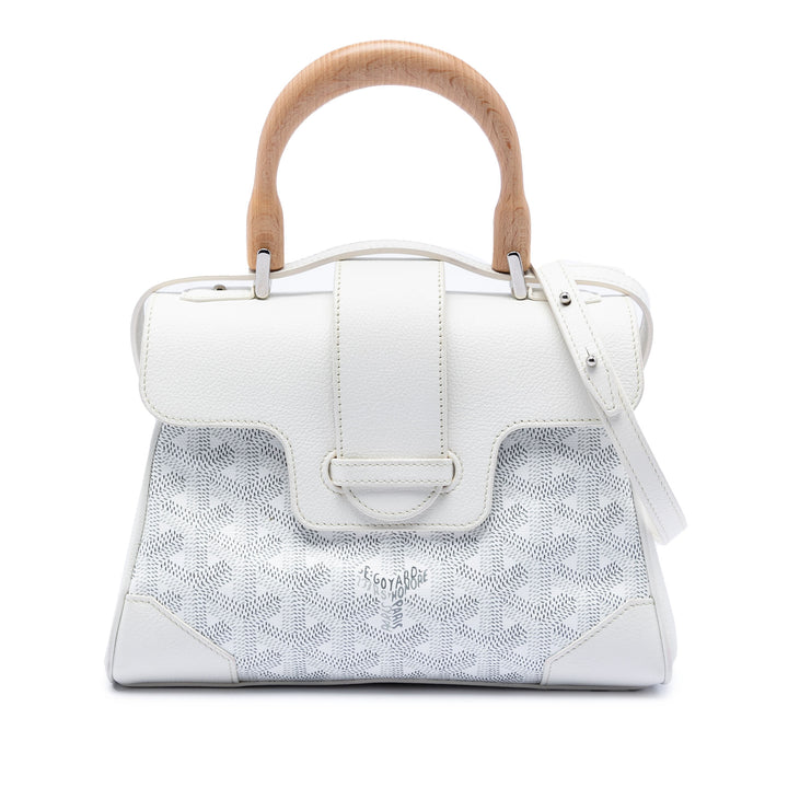 Goyard Sac à main Saigon Souple Goyardine Mini Blanc – vue principale – GABY PARIS