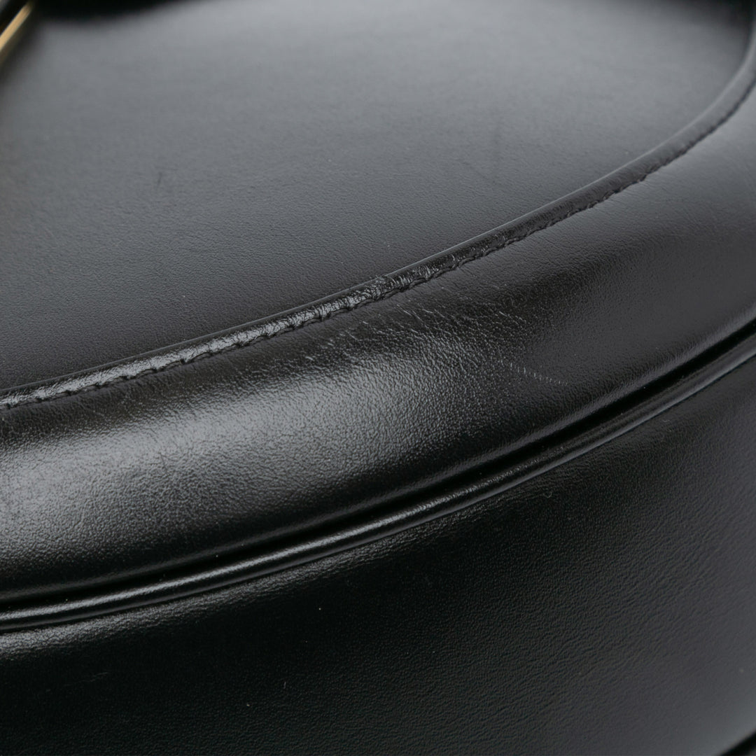 Medium Leather Besace 16 Crossbody Black - Gaby Paris