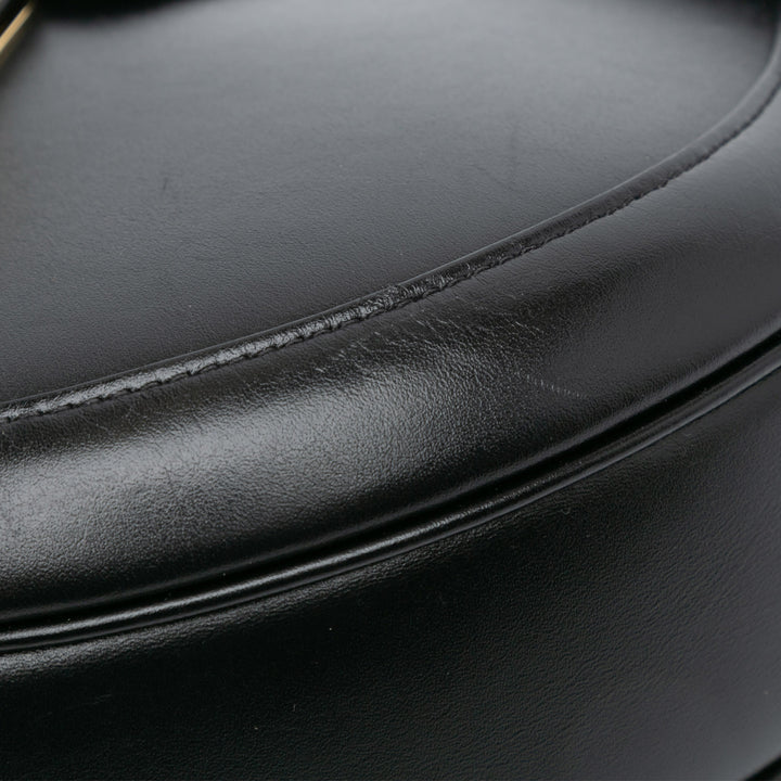 Medium Leather Besace 16 Crossbody Black - Gaby Paris