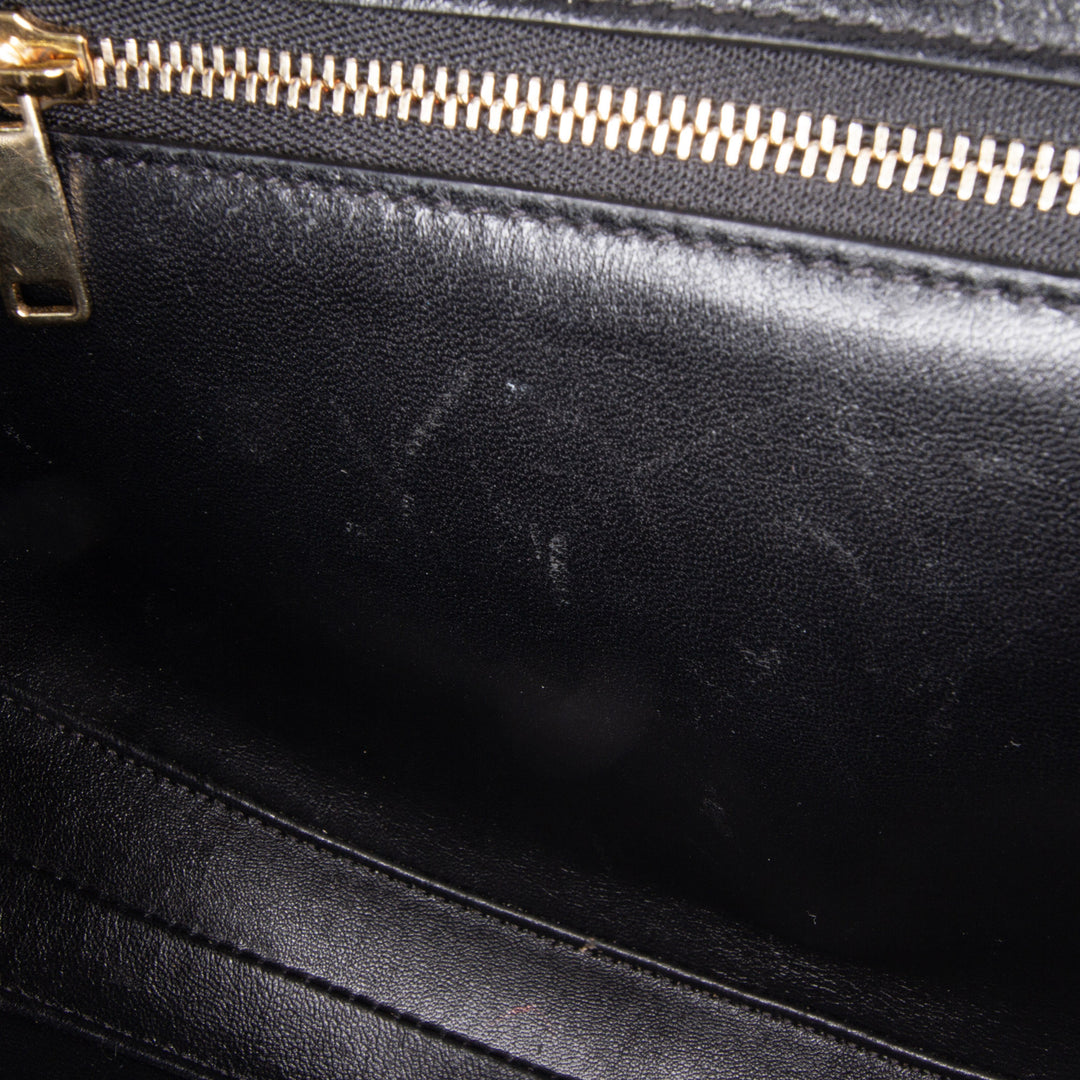 Medium Leather Besace 16 Crossbody Black - Gaby Paris