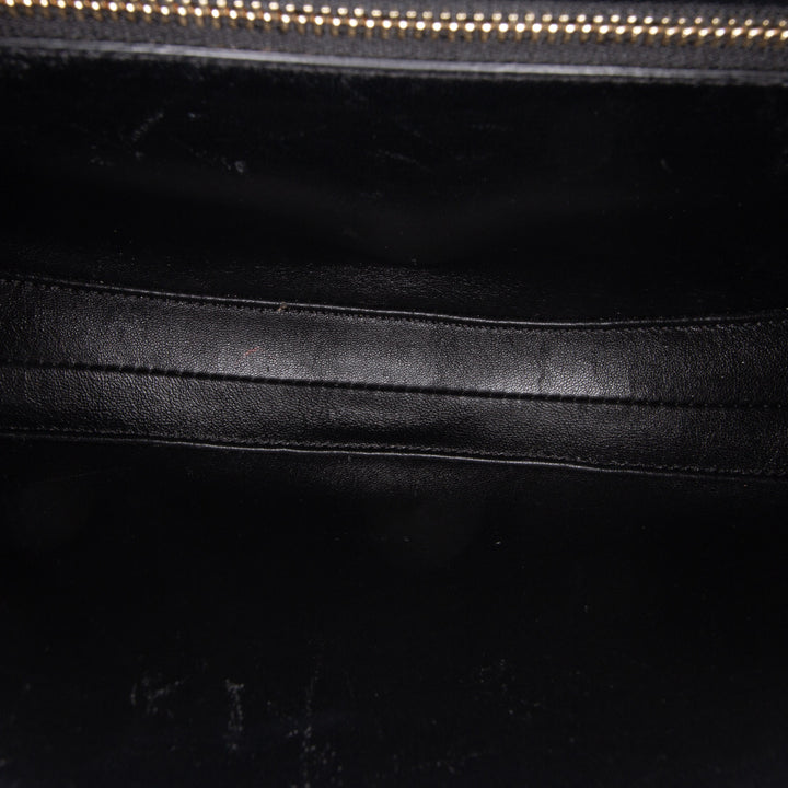 Medium Leather Besace 16 Crossbody Black - Gaby Paris