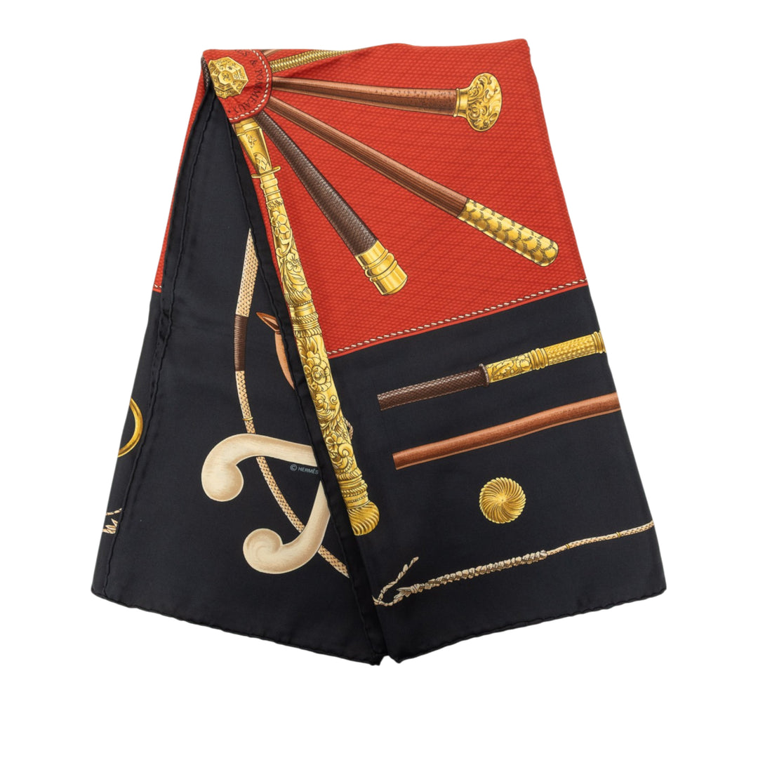 Cannes et Pommeaux Foulard 90 Rouge