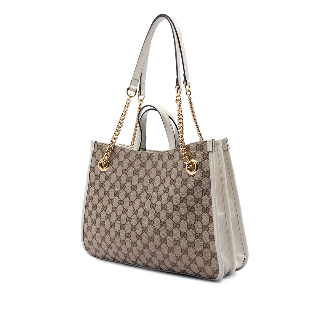 Gucci Medium GG Toile Horsebit 1955 Cabas chaîne