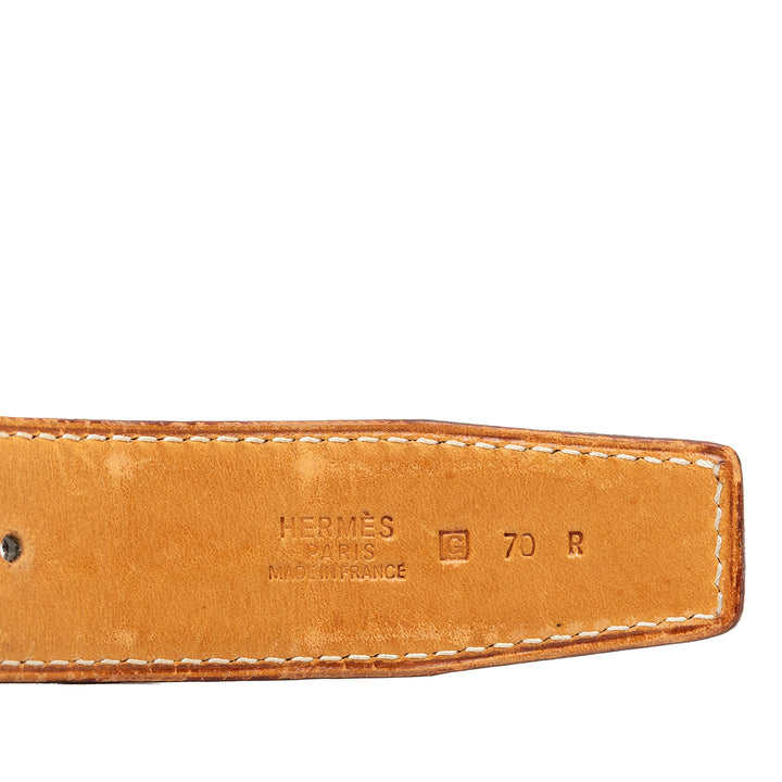 Hermès Box Veau et Courchevel Constance H Réversible Ceinture Box Noir – vue 4 – GABY PARIS