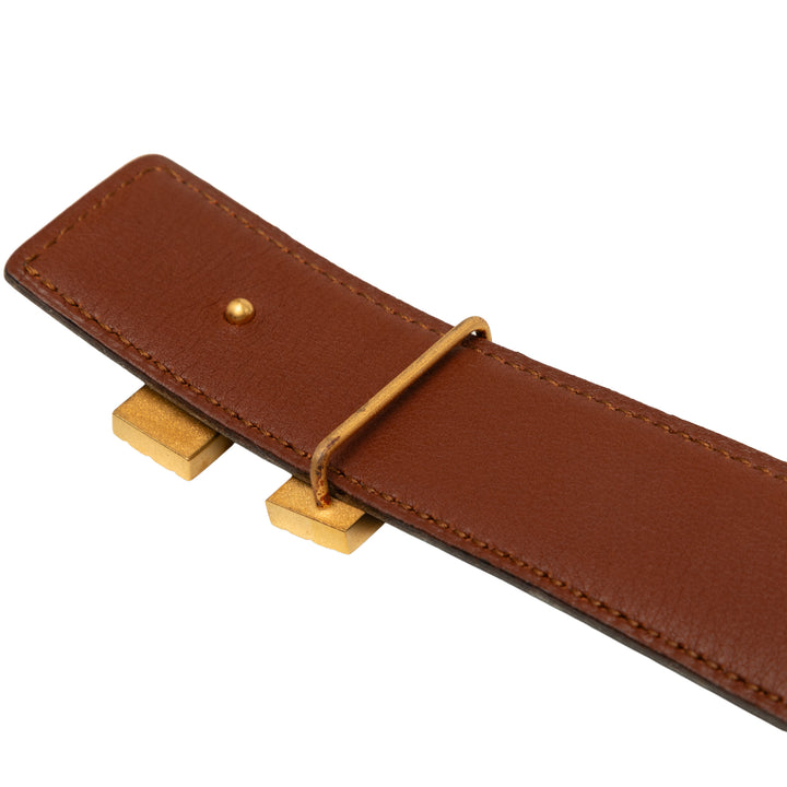 Box Veau Cadena H Réversible Ceinture Box Noir