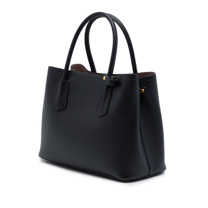 Prada Double Sac Petit Saffiano Noir – vue 2 – GABY PARIS