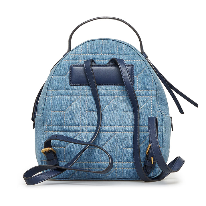 Small GG Marmont Pearl Denim Backpack Blue - Gaby Paris