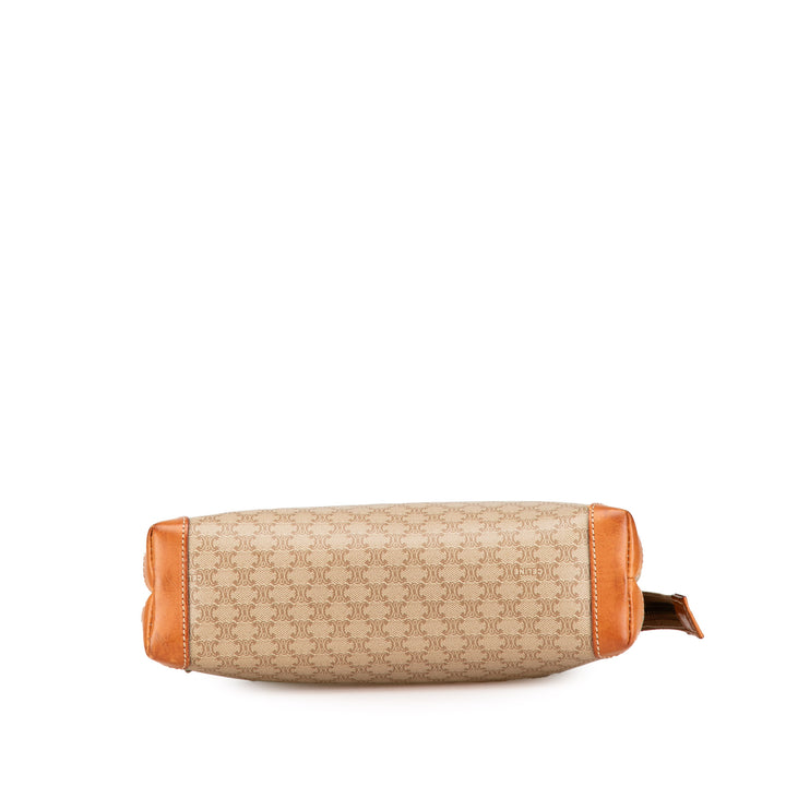 Macadam Coated Canvas Clutch Brown - Gaby Paris