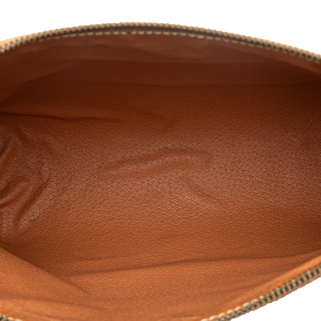 Macadam Coated Canvas Clutch Brown - Gaby Paris