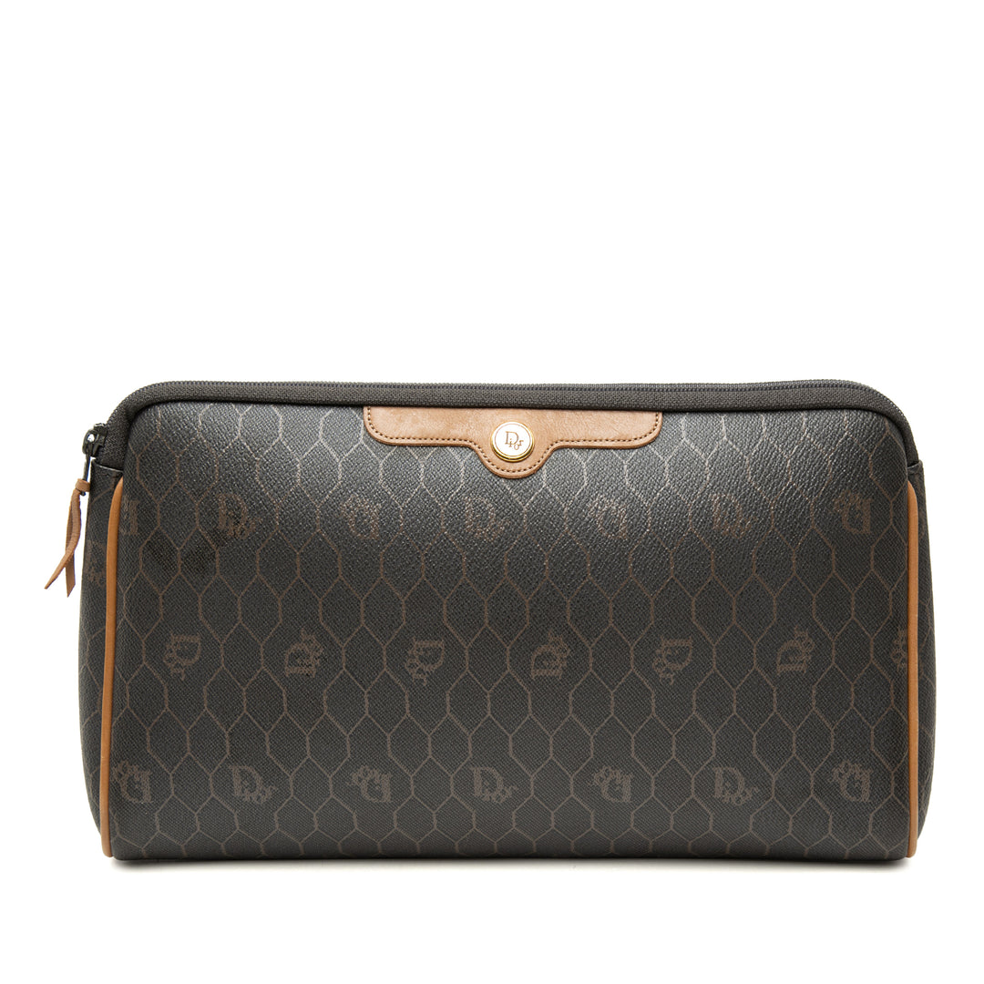 Dior Honeycomb Pochette Toile enduite Noir – vue principale – GABY PARIS