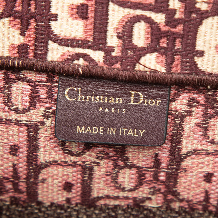 Dior Medium Oblique brodé Toile Book Cabas