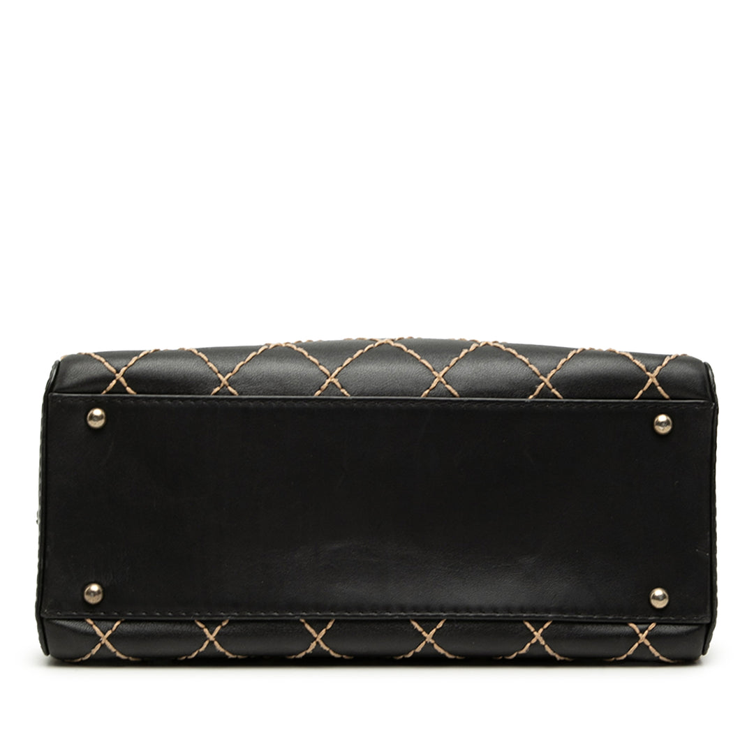 Chanel CC Cuir d’agneau Wild Stitch Sac à main