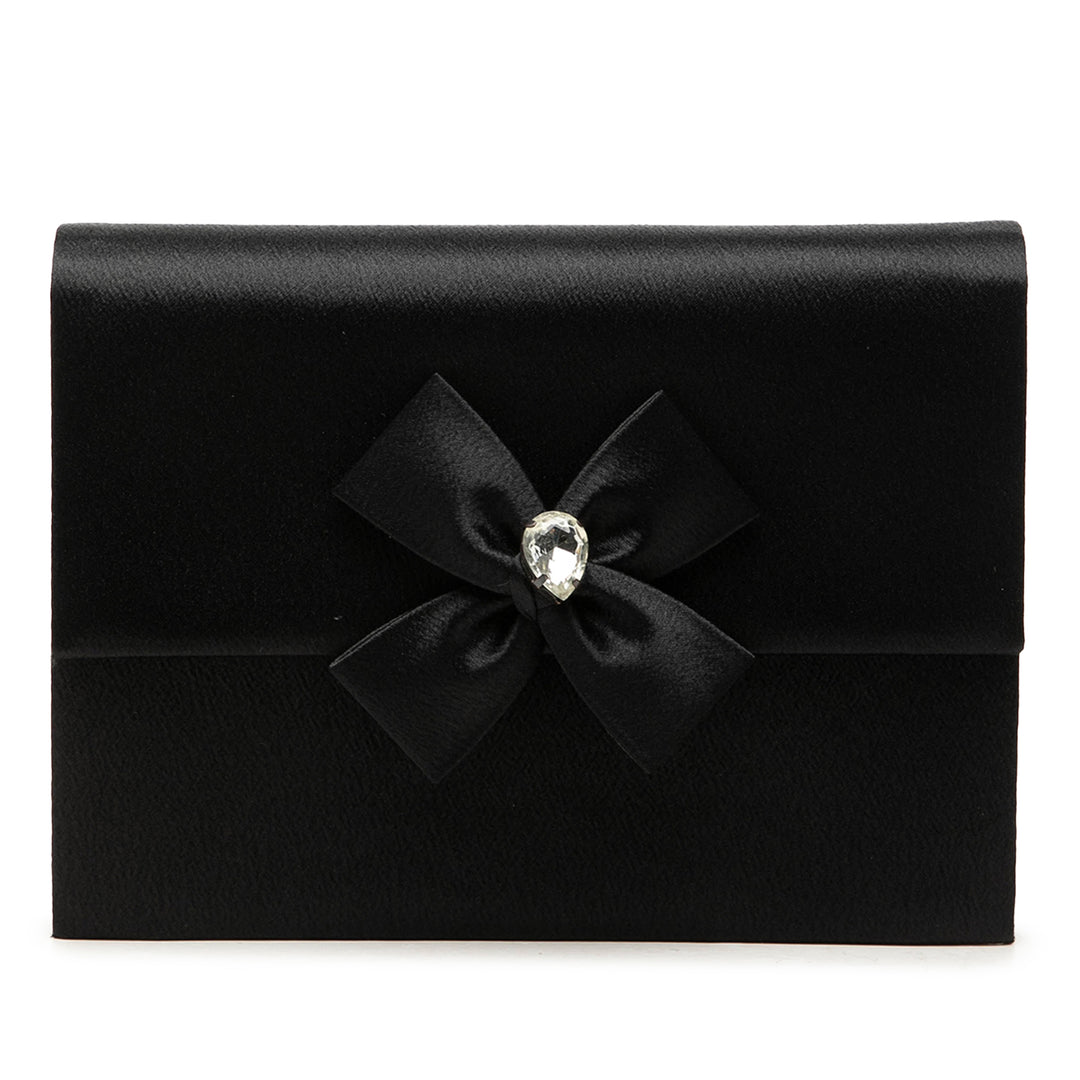 Saint Laurent Bow Pochette Noir – vue principale – GABY PARIS