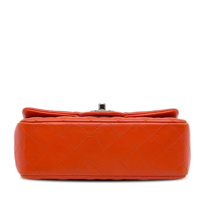 Chanel Mini Rectangular Classic Cuir d’agneau Simple rabat
