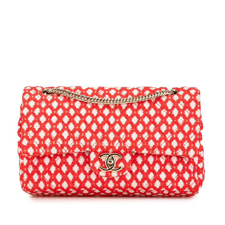 Jumbo Tweed Double Flap Red - Gaby Paris