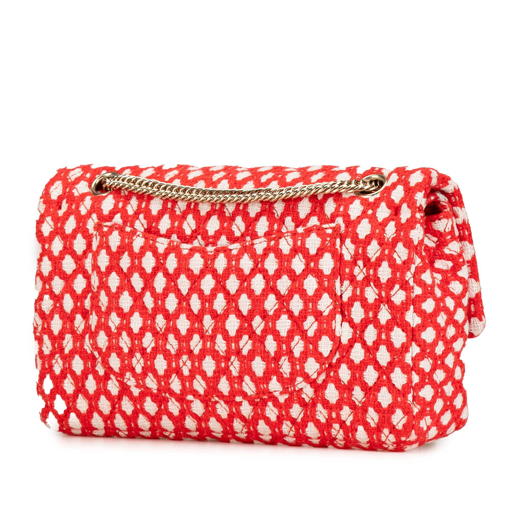 Jumbo Tweed Double Flap Red - Gaby Paris