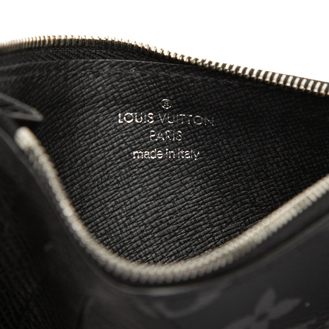 Louis Vuitton Monogram Eclipse Taigarama Coin Card Holder