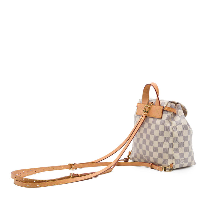 Louis Vuitton Sac à dos Sperone Damier Azur BB Blanc – vue 2 – GABY PARIS