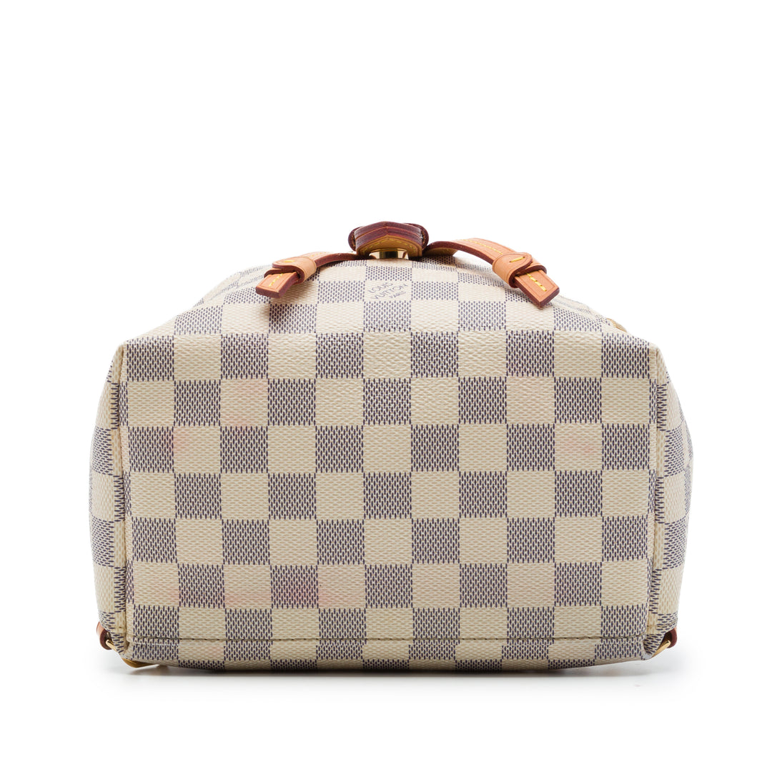 Louis Vuitton Sac à dos Sperone Damier Azur BB Blanc – vue 3 – GABY PARIS