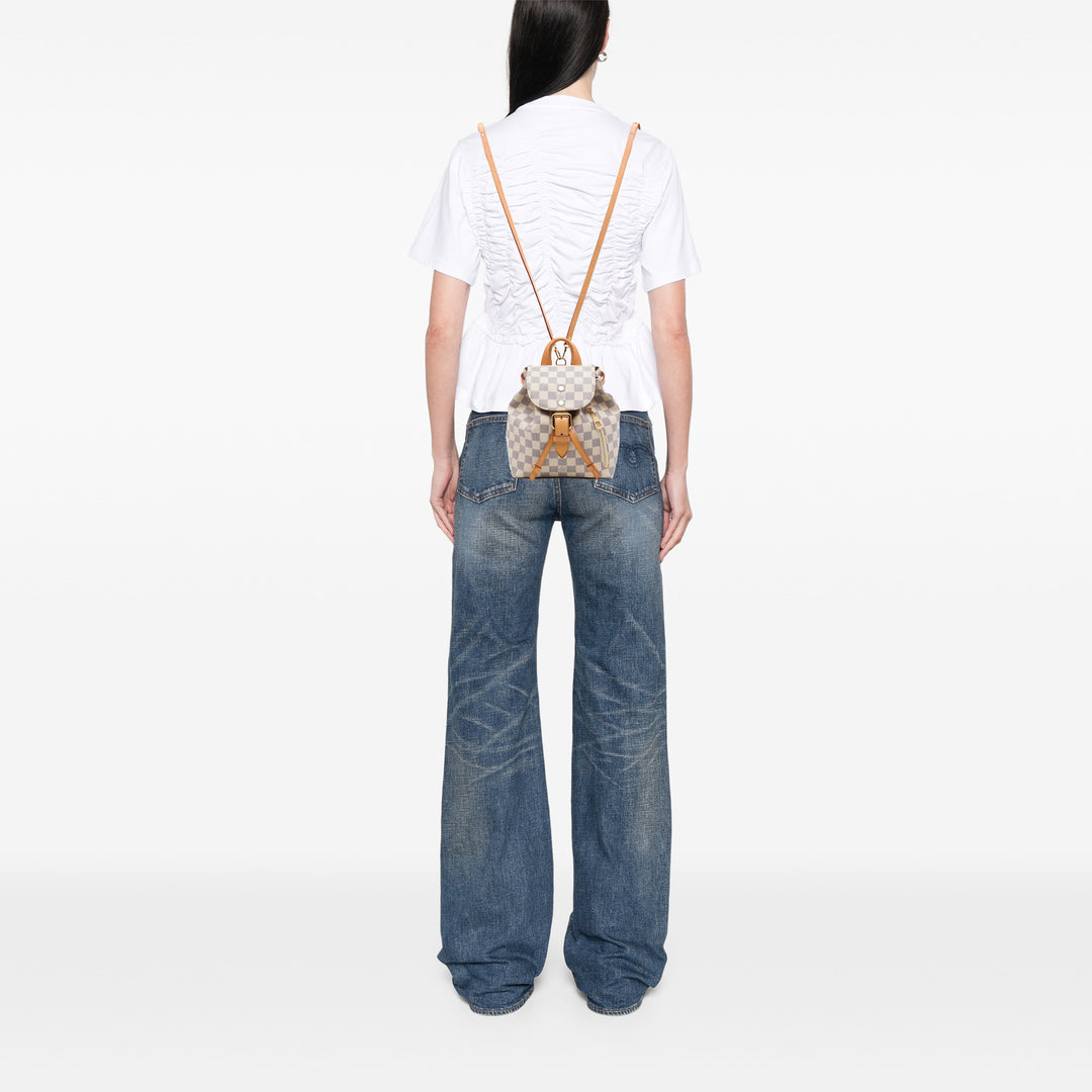Louis Vuitton Sac à dos Sperone Damier Azur BB Blanc – vue 6 – GABY PARIS