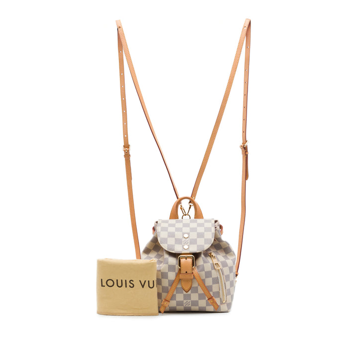 Louis Vuitton Sac à dos Sperone Damier Azur BB Blanc – vue 7 – GABY PARIS