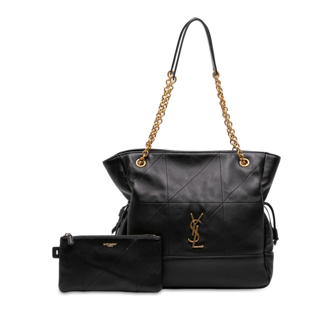 Matelassé Jamie Cabas Petit Cuir d'agneau Noir