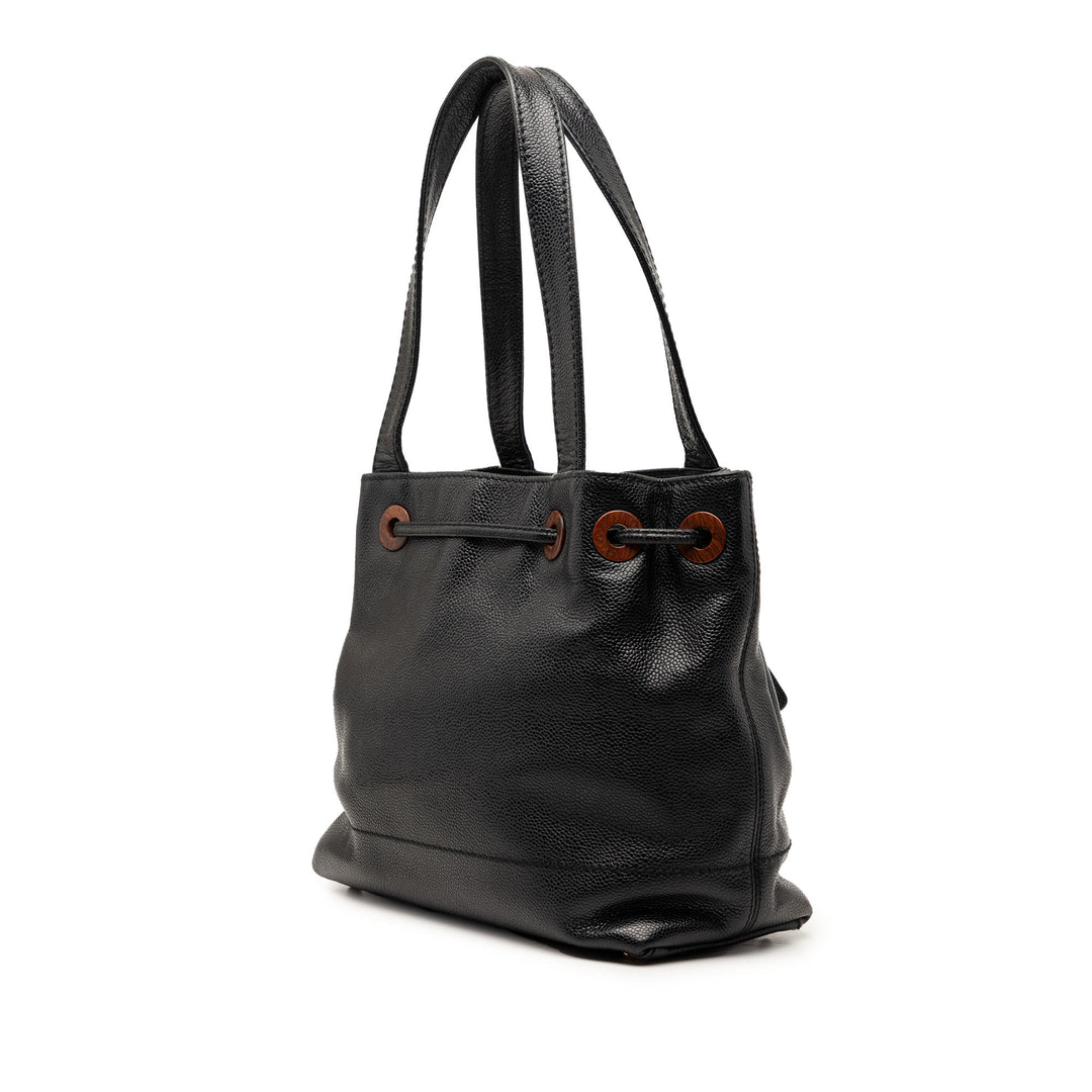 Chanel CC Caviar Drawstring Cabas